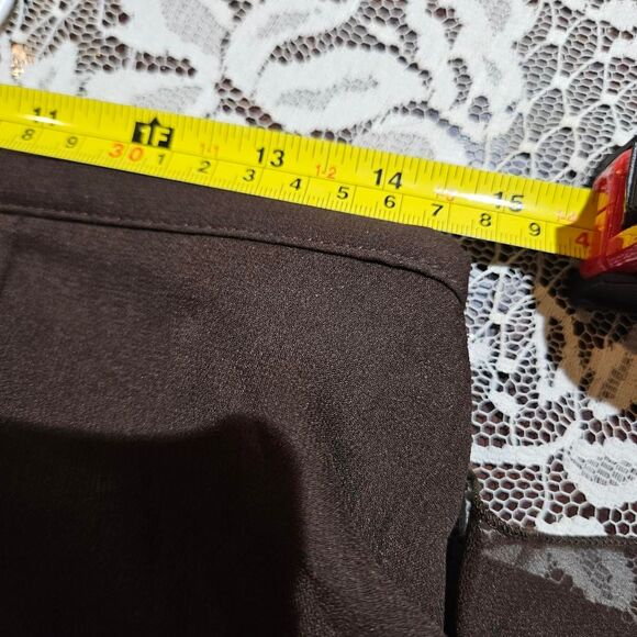 90s y2k whimsigoth fairy brown ruffled silk maxi skirt - Picture 4 of 5